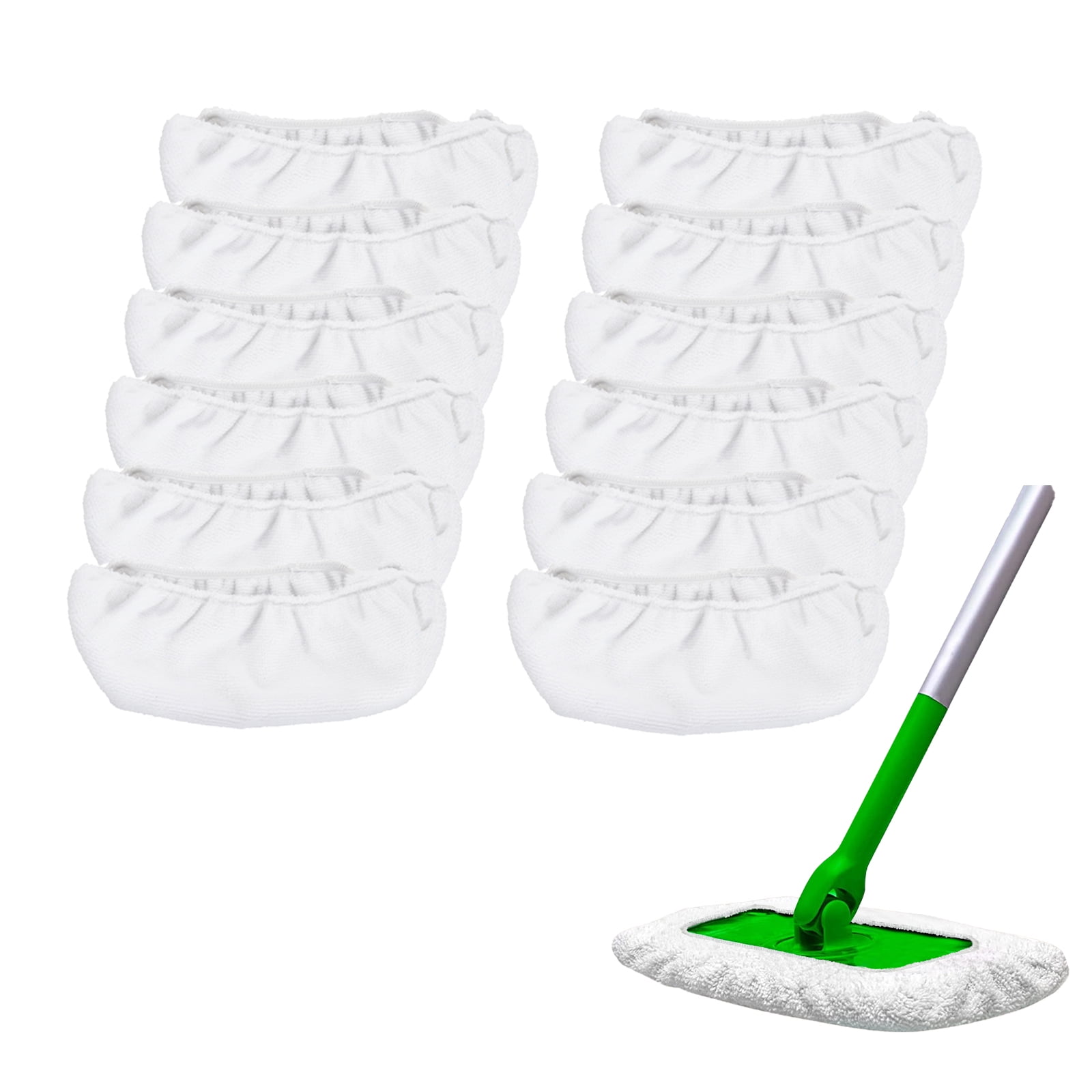 12 Pack Walmart Reusable & Washable Mop Pads for Swiffer Sweeper Mops
