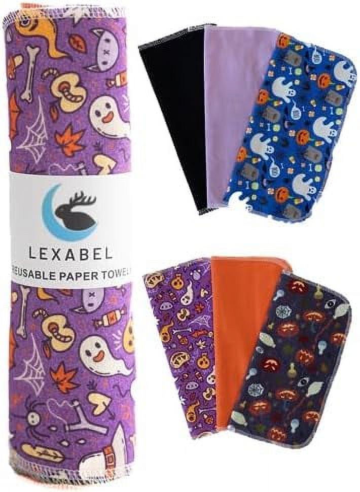12 Pack Reusable Paper Towels EcoFriendly & Super Absorbent Cotton