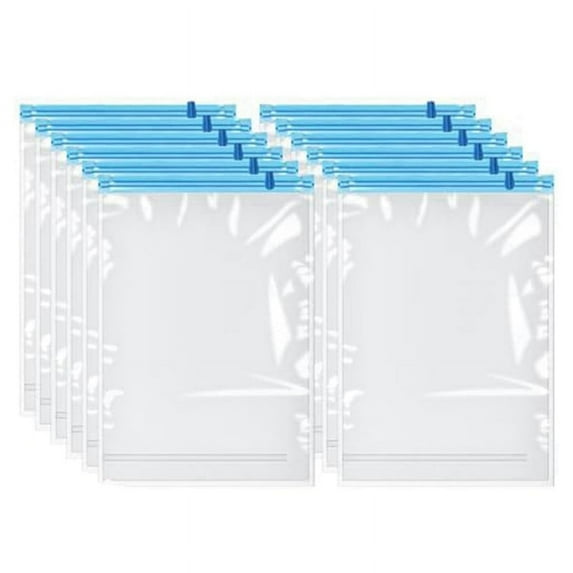 12 Pack Reusable Roll Up Compression Bags,35X50cm Medium Vacuum Storage Bags for Travel,Saving Packing