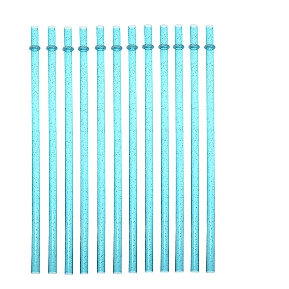 12-Pack Reusable Threaded Plastic Drinking Straws, 10.5-Inch for Smoothies, Milk Tea and Beverages, Applicable to Daily Home Use