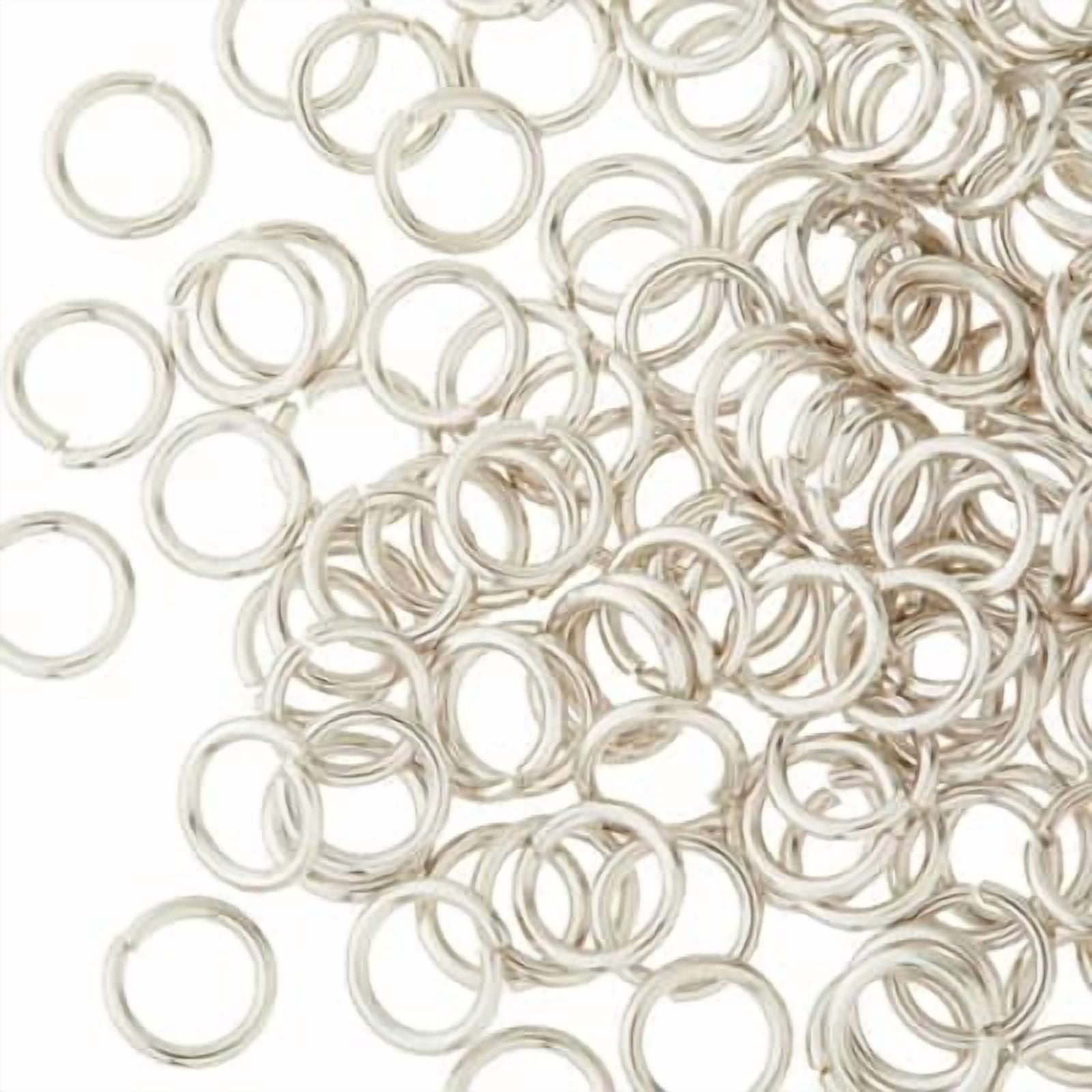 Bead Landing Rhodium Jump Rings, 7mm, 12 Pack