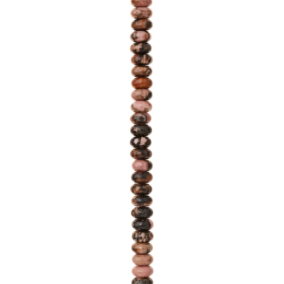 Bead Landing Rhodonite Rondelle Beads, 6mm, 12 Pack