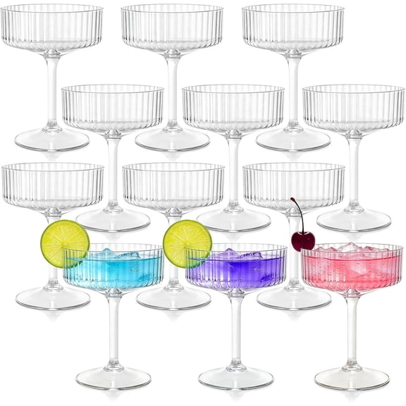 Plastic Coupe Glasses for Home and Parties