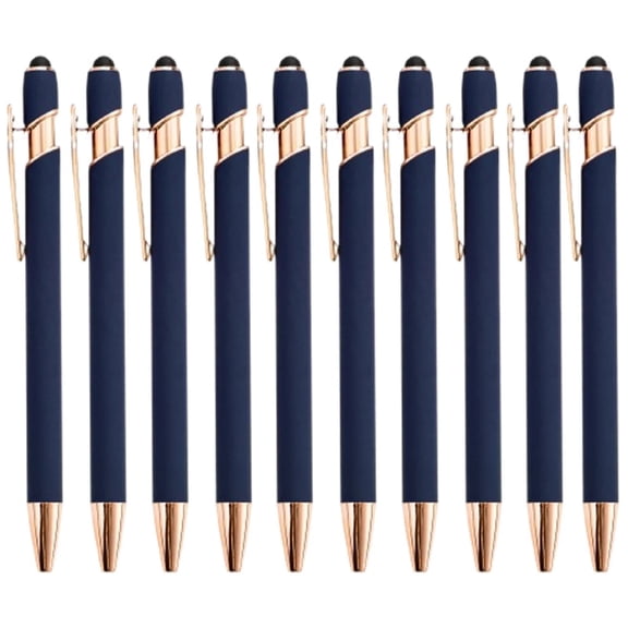 12 Pack Rose Gold Ballpoint Pen, 1.0 Mm Smooth Writing Pens Metal Press Style Pens With ClipforPortable Use, 12pcs Business Sign Pen, Rose Gold Medium Point Ballpoint Pens, Press Type