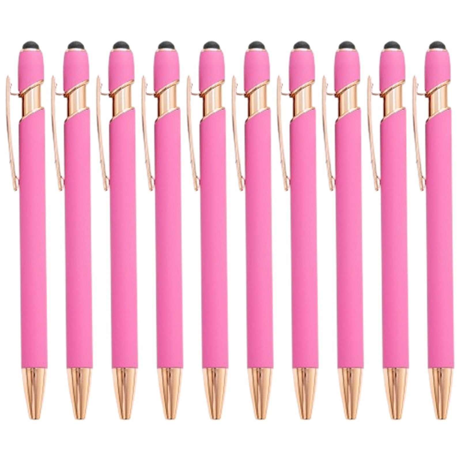 Walmart exclusive discounts  12 Pack Rose Gold Ballpoint Pen With Stylus Tip 1.0 Mm Smooth Writing Pens Metal Stylus Pens For Screens 1ml