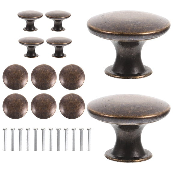 12-Pack Round Door Handle Knobs for Cabinet, Drawer, and Dresser Pulls - Replacement Hardware Set