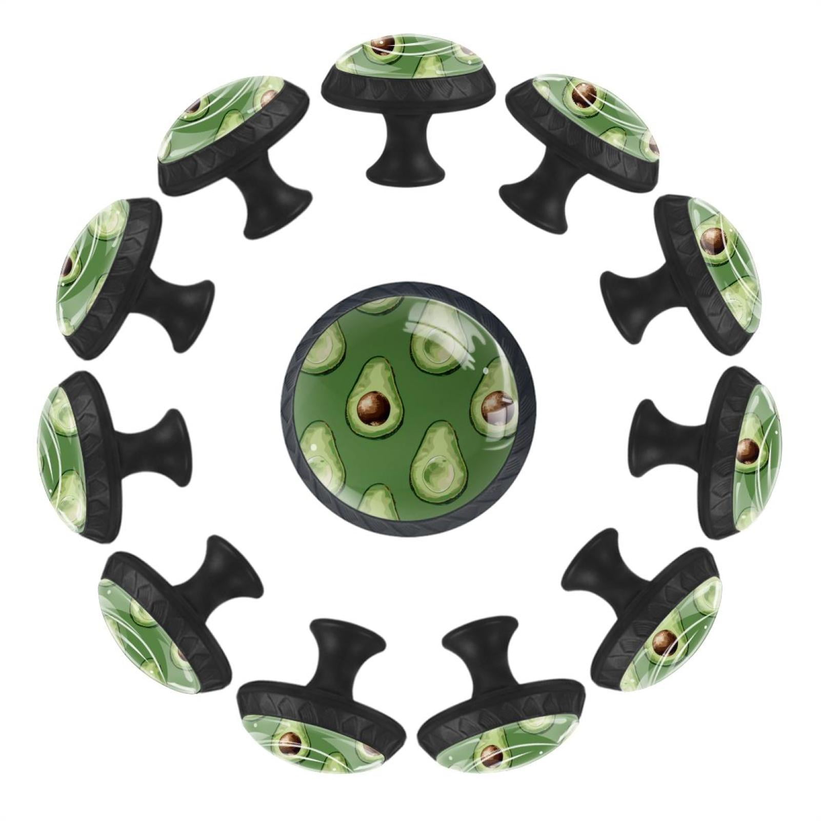 12 Pack Round Glass Drawer Knobs For Kitchen With Screws, Cute