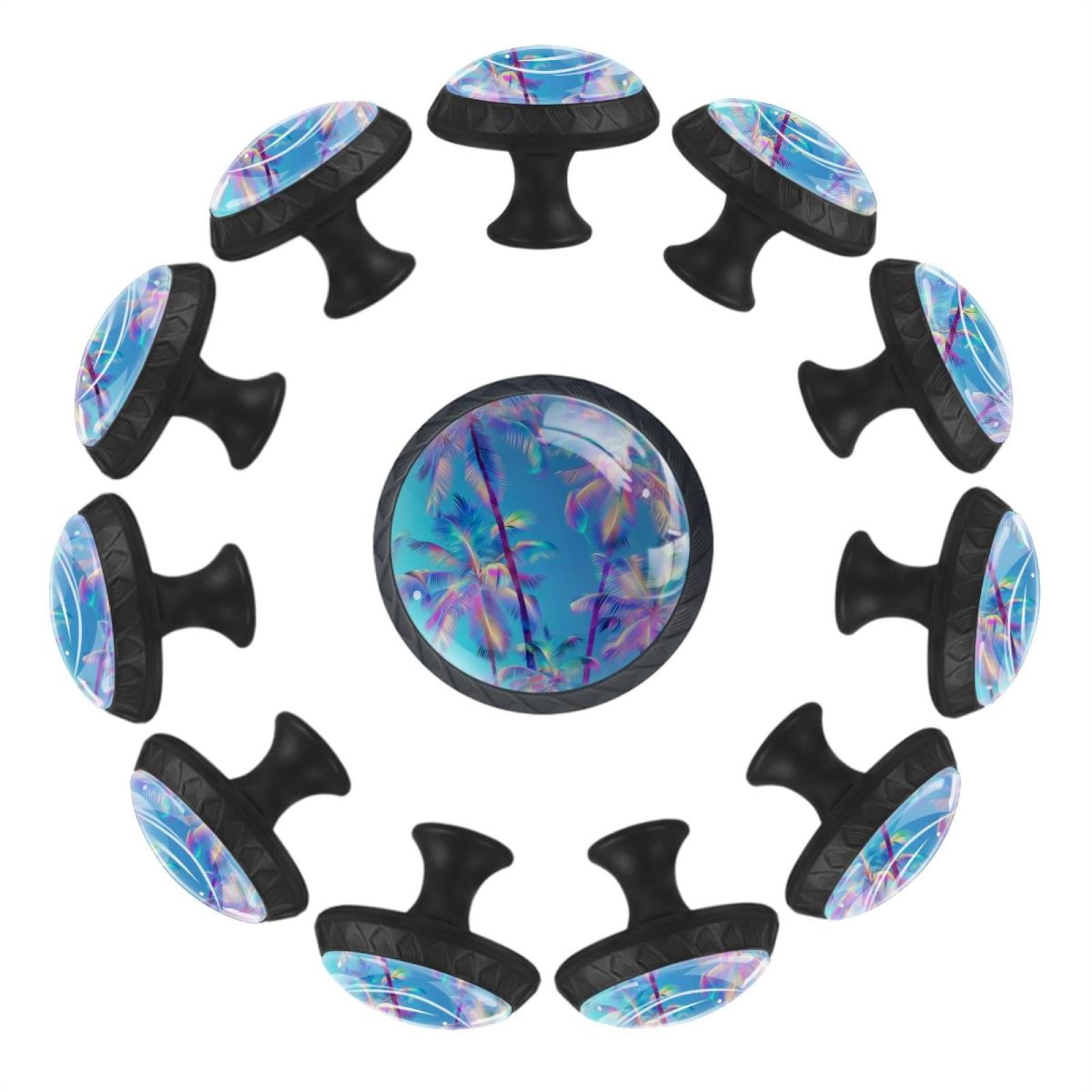 12 Pack Round Glass Drawer Knobs For Kitchen With Screws