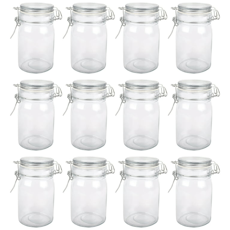 Ashland® 12 Pack: Clear Round Glass Jar with Latch, 2.63