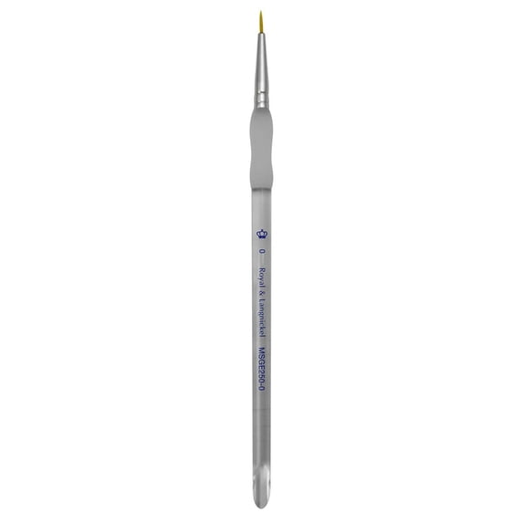 Royal & Langnickel Soft-Grip Golden Taklon Short Handle Round Brush, 12 Pack
