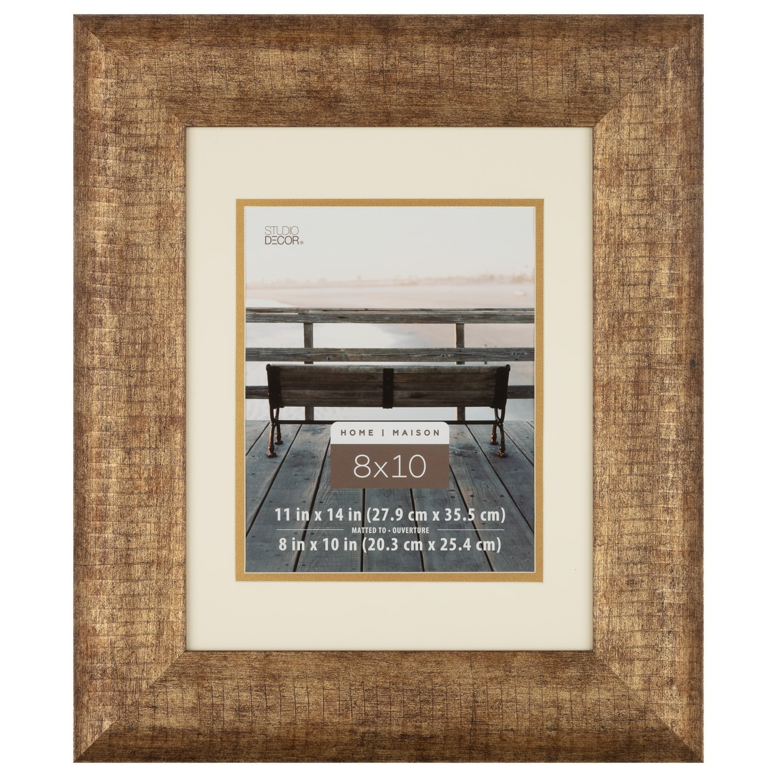 12 Pack Rustic 8" x 10" Scoop Frame With Mat, Home Collection by Studio Décor®