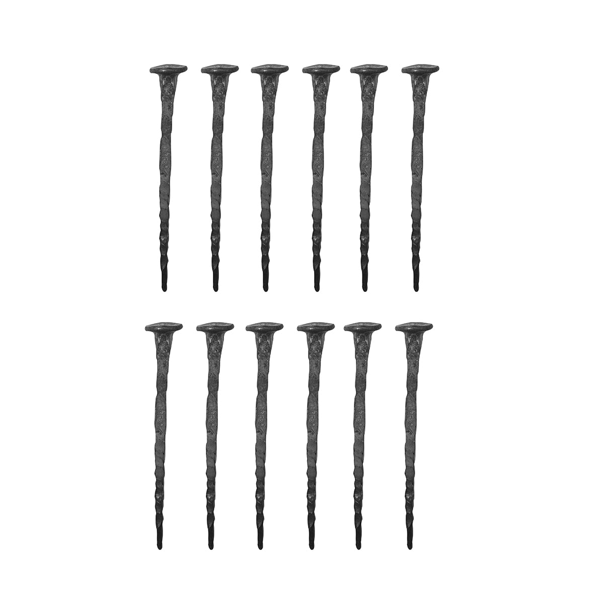 12 Pack Rustic Square Cut Nail Head Hand Nails Wrought Iron 5