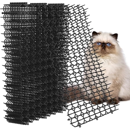 12 Pack Scat Mat for Cats - 16 x 8 Inch Cat Spike Mat with 1.2 Inch Spike is A Perfect Pet Training Mat Device for Cat Repellent Indoor & Outdoor to Deter Cats & Other Animals for All Seasons