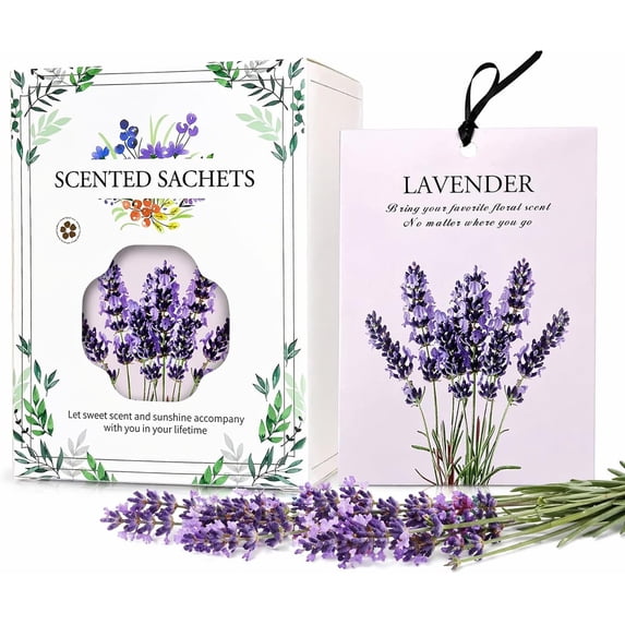 12 Pack Scented Sachets Lavender Jasmine Air Freshener Bags Fragrance Sachet Drawer Closet Deodorizer Home Fragrance Sachets for Wardrobe Bathroom Car