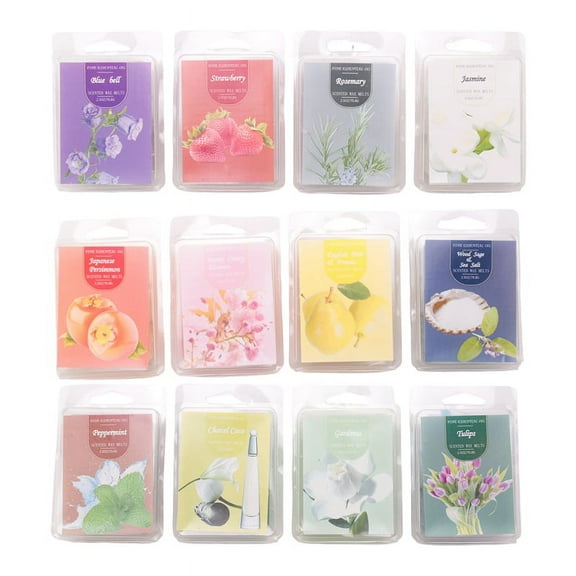12 Pack Scented Wax Melts Square, Melts, Soy for Warmers, Square Gift Set, Baby Powder