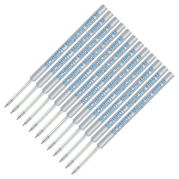12 Pack - Schmidt MegaLine 4889 Pressurized Refill - Blue Ink, Medium Tip
