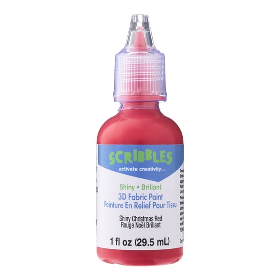 12 Pack: Scribbles Shiny 3D Fabric Paint