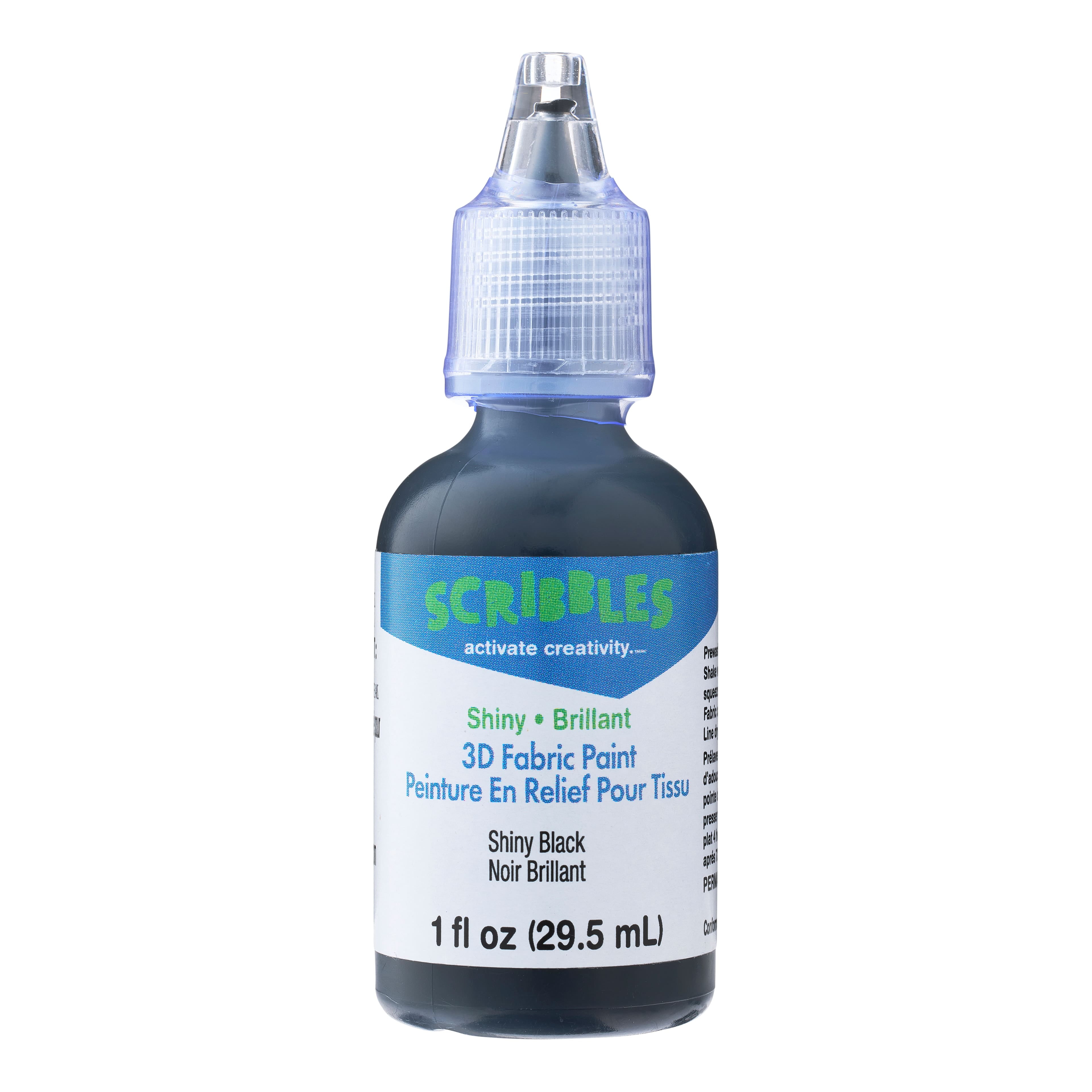 Scribbles Shiny 3D Fabric Paint, 12 Pack