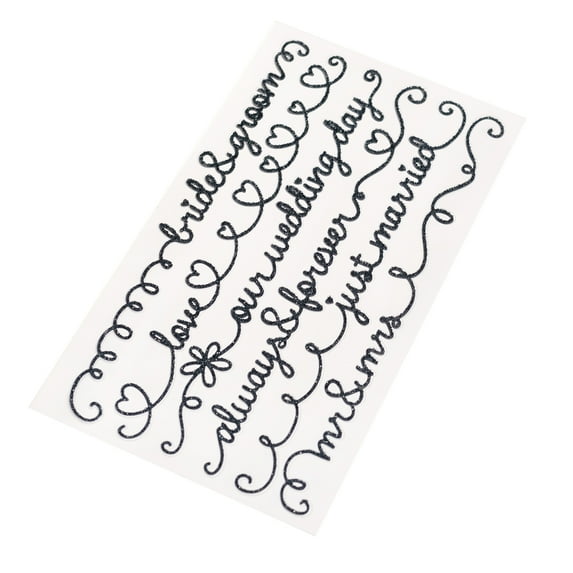 12 Pack: Script Wedding Border Stickers by Recollections