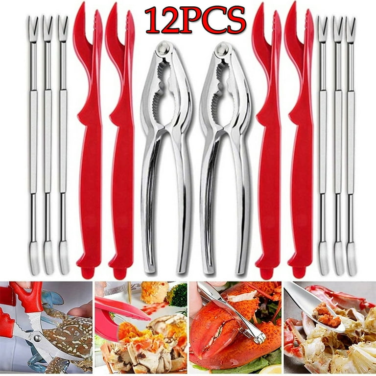 Red Lobster Claw Seafood Nut Cracker Shellfish Metal Kitchen Tool Crab Opener Red Lobster Claw Seafood Nut Cracker Shellfish Metal Kitchen Tool Crab Opener
