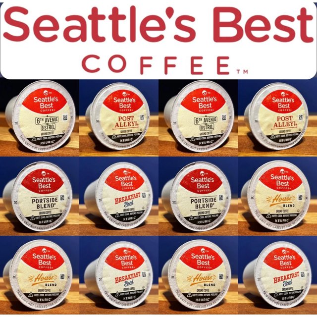 12Pack Seattle's Best KCup Coffee Sample Pack, 5 Different Flavors and Roasts