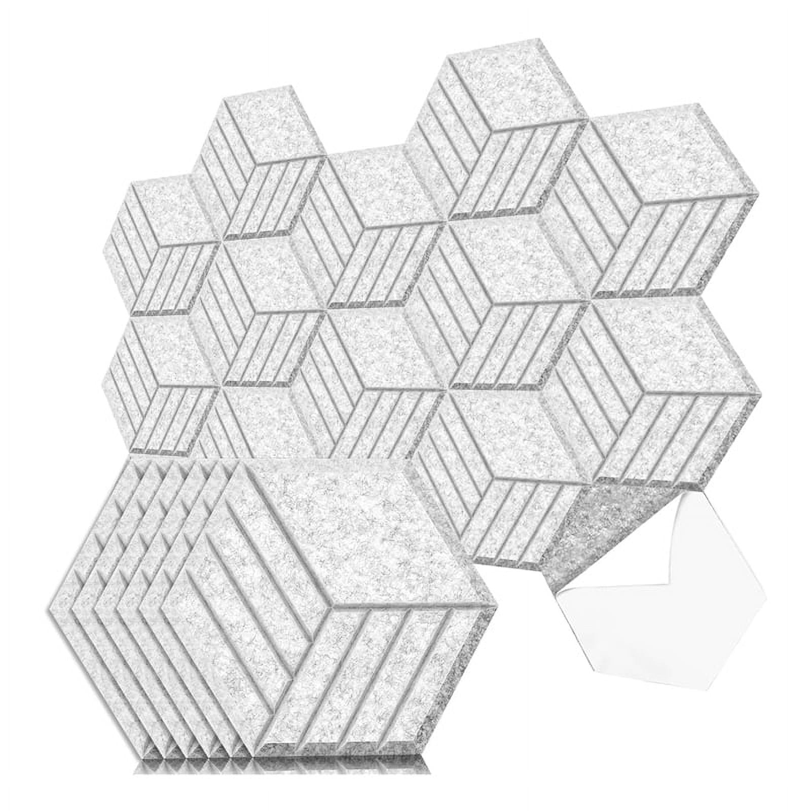 12 pack self adhesive acoustic panels 14 x 12 x 0 4inch soundproof