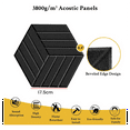 12 Pack Self Adhesive Acoustic Panels Soundproof Wall Panels,Sound