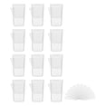 thumbnail image 1 of 12-Pack Self Watering Planter Pots 2.5 Inch Clear Plastic Plant Pots for Indoor Plants Pots Small Flower Pots for Propagation Cuttings Seedlings, White Size:S, 1 of 5