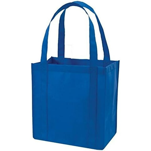(12 Pack) Set of 12 Reusable Grocery Shopping Tote Bag (Royal)