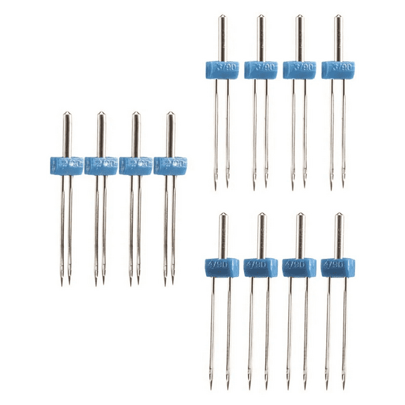 12 Pack Sewing Machine Twin Needles Set Double Needle 2mm 3mm 4mm for Multi Functional Household Sewing Machine Double Stitch Hemming Decorative Sewing