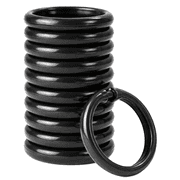 12 Pack Shower Curtain Rings Hooks Plastic Easy Glide Snap Closure Rust Free Fits All Standard Shower Rods Black