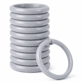 thumbnail image 1 of 12 Pack Shower Curtain Rings Hooks Plastic Easy Glide Snap Closure Rust Free Fits All Standard Shower Rods Gray, 1 of 7