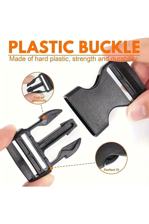 12-Pack Side Release Buckles with Tri-Glide Slides for Backpack Straps and DIY CraftingWebbing bucklesDog collar bucklesBackpack replacement bucklesPlastic Snap BucklesQuick Release Buckles