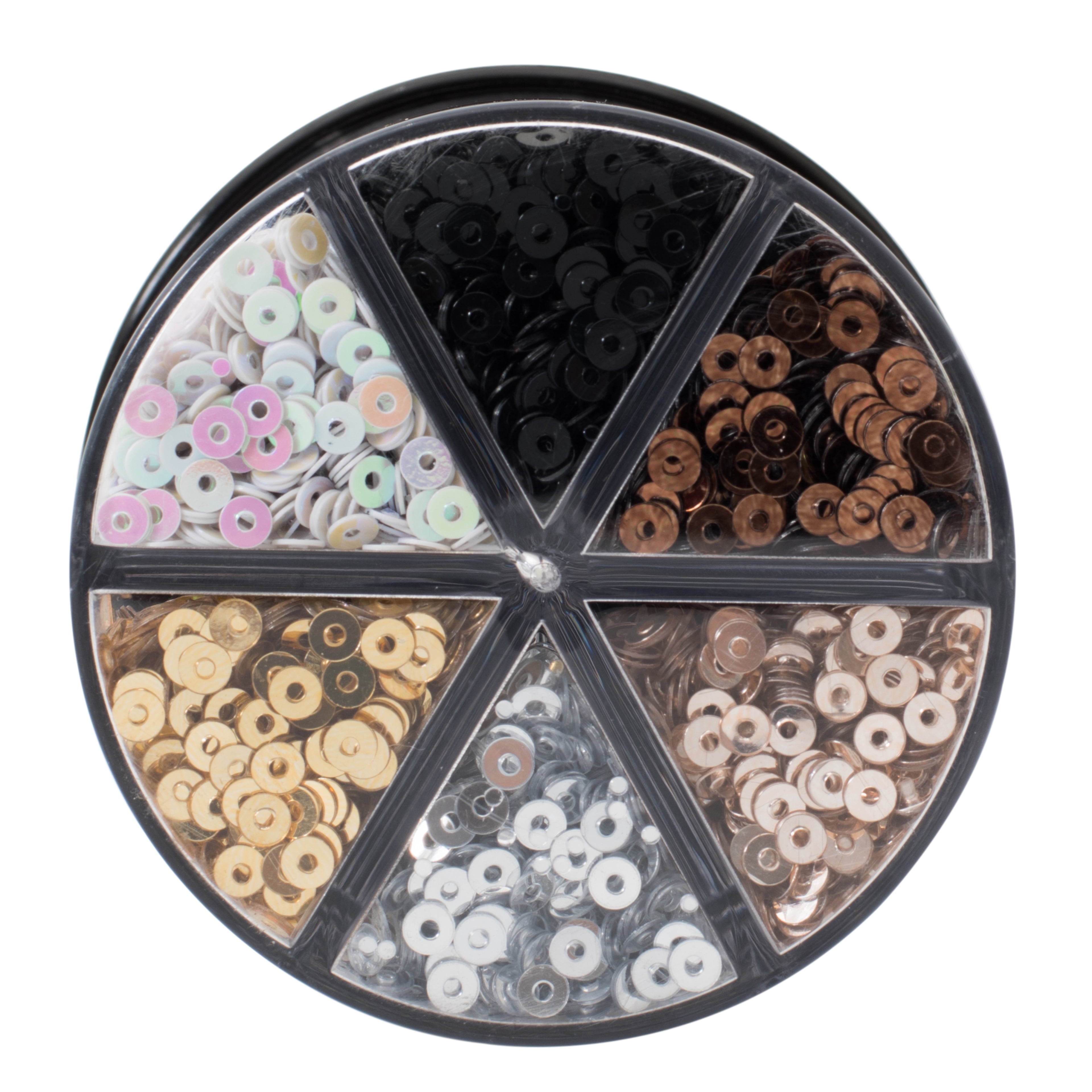 Recollections Signature Metallic Sequins Glitter Caddy, 12 Pack