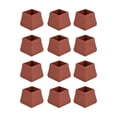 thumbnail image 1 of 12 Pack Silicone Chair Leg Floor Protectors, Square Round Furniture Leg Caps for 1.2-1.8 Inch Legs, Noise Reduction Non Slip Pads Brown, 1 of 7