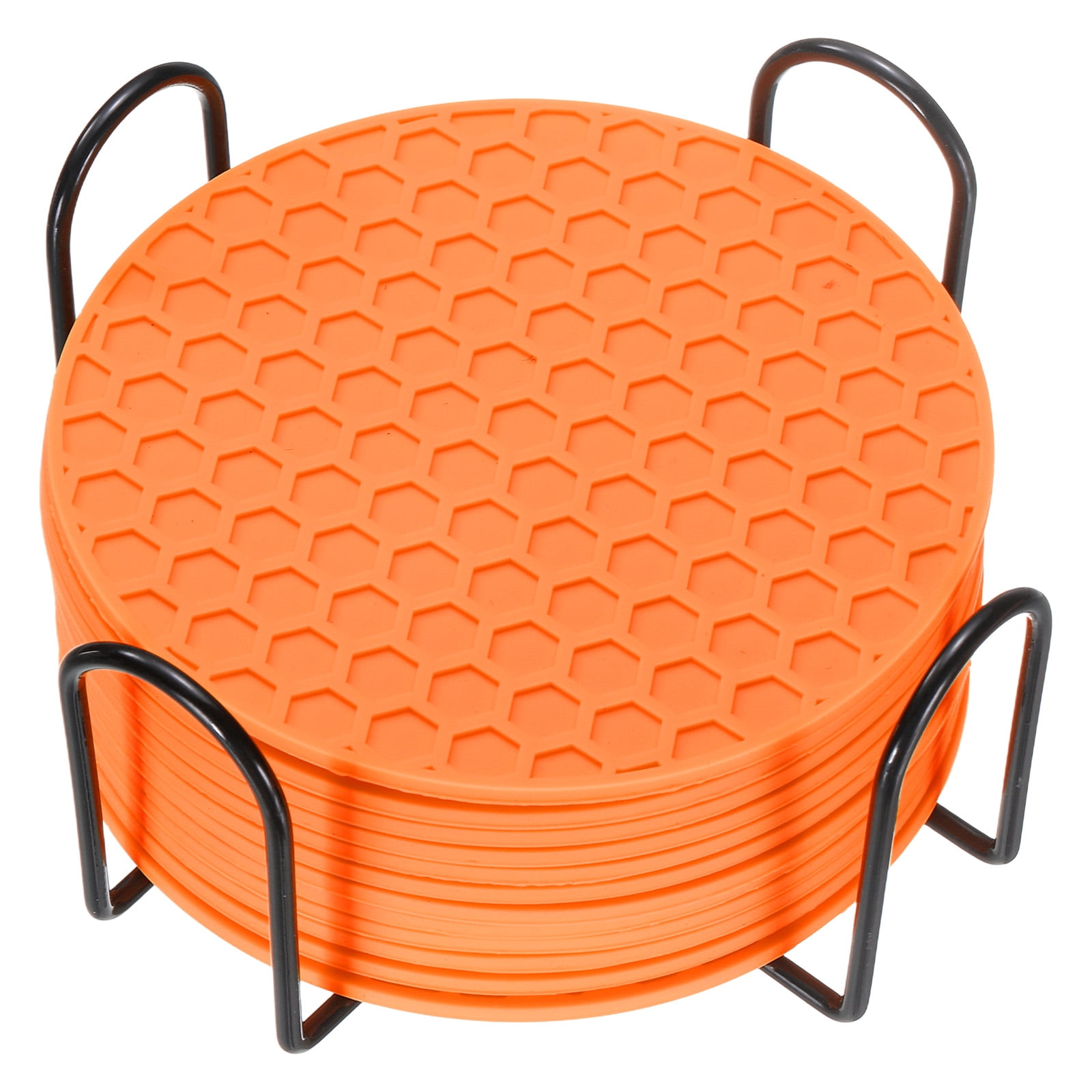 12 Pack Silicone Coasters with Holder, 4 Inch Round Coaster for Drink ...