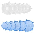12 pack Silicone Stretch Lids, Reusable Food Container Cover Seal with ...