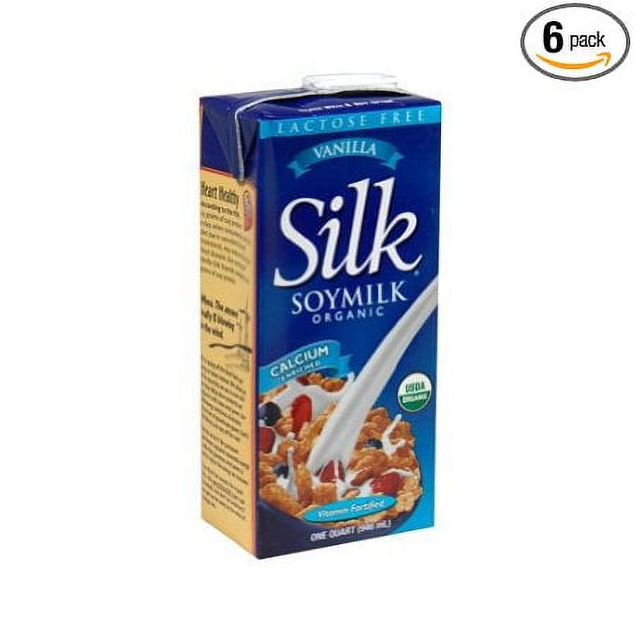 Silk Vanilla Soy Milk, 12 Pack, 32 fl oz Each, High Calcium, Soy