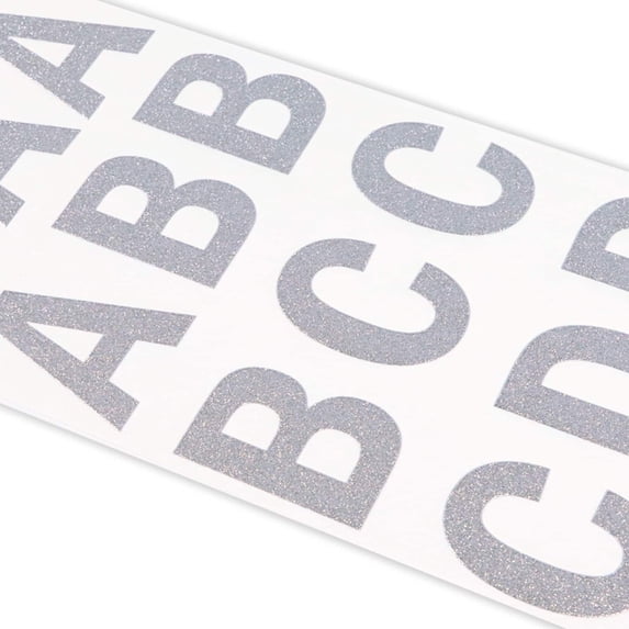 Recollections Silver Glitter Alphabet Stickers, 12 Pack