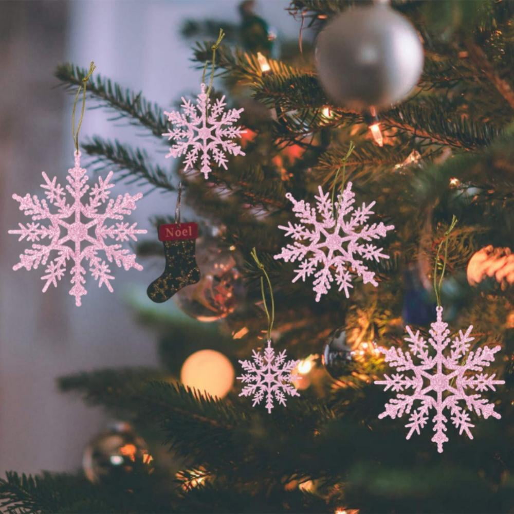 PEPPERLONELY Mini Silver Glitter Snowflake Tree Topper – 3-3/4 Inch Christmas Decoration
