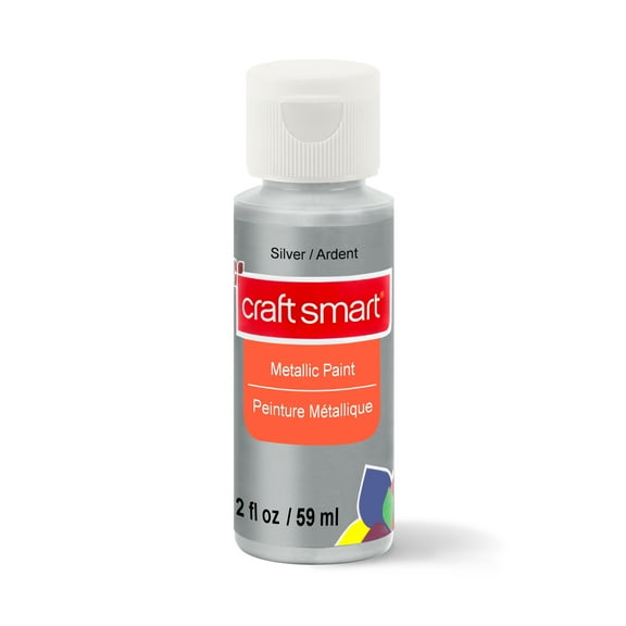 Craft Smart Silver Metallic Paint, 2oz., 12 Pack
