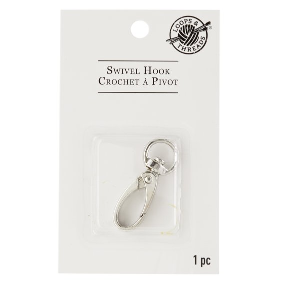 12 Pack: Silver Swivel Hook by Loops & Threads