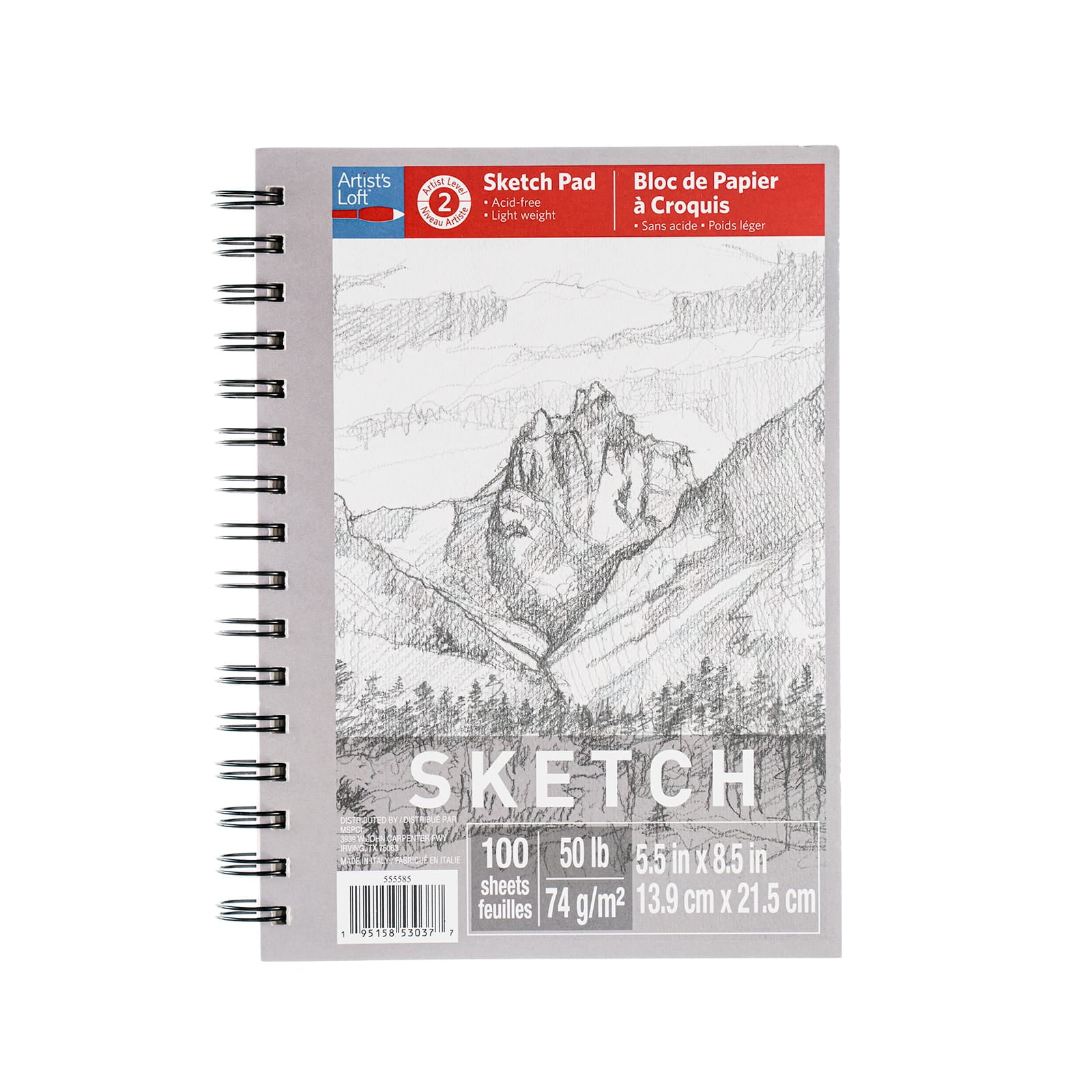 BAZIC Sketch Pad 30 Sheets 9 X 12 Top Spiral Sketchbook Drawing Pads,  1-Pack 