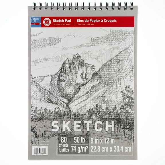Artist's Loft Sketch Pad, 9" x 12", 12 Pack