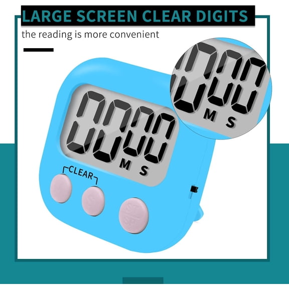 12 Pack Small Digital Kitchen Timer Magnetic Back and ON/Off Switch,Minute Second Count Up CountdownWhite,Blue,Orange$$Home Decor, Kitchen, & Other