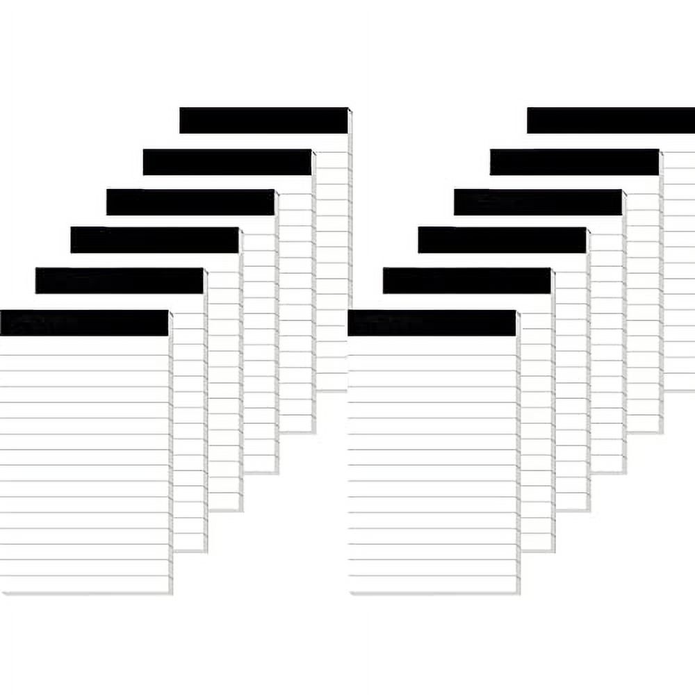 12 Pack Small Notepad, 3 x 5 Inch Ultra Quality Note Pads, Server Lined