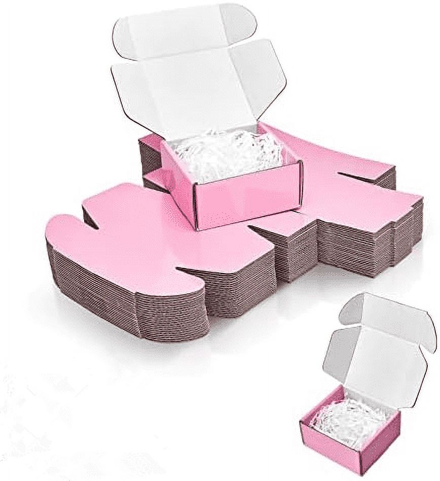 12 Pack Small Pink Gift Boxes Small Corrugated Packaging Boxes Mailers