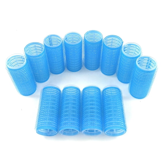 12 Pack Small Size Hair Rollers Curlers Self Grip Holding Hairdressing DIY Salon 25mm 1 Inch Random Color