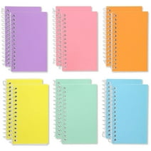 12-Pack Small Spiral Notebook 3x5, 80 Sheets Per Notepad, College Ruled Lined Paper for Office Supplies, Classroom Notes, Students, Teachers, Nurses (6 Pastel Colors)