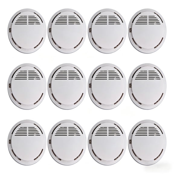 12 Pack Smoke Alarm Detector Home Fire Safety Sensor Alert